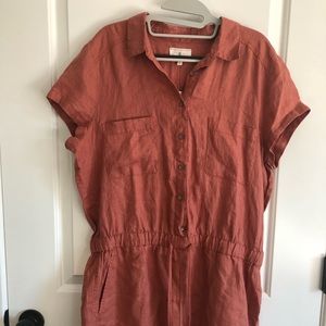 Lou & Grey Womens Linen Romper